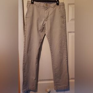 Banana Republic Fulton Skinny Tan Khaki Chino Pants 32x32 READ